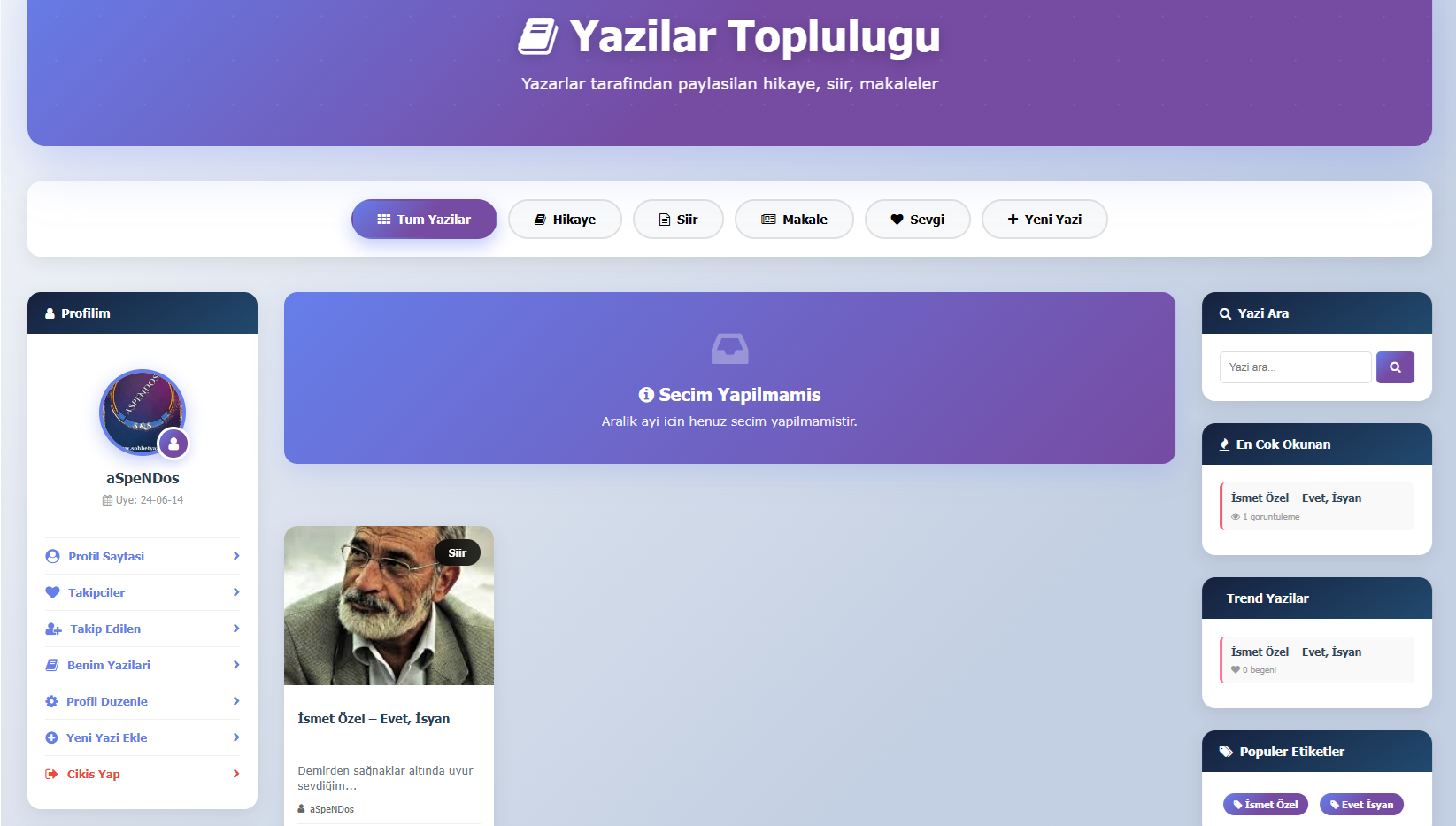 Vbulletin 3.8.x - Yazarlar Platformu ( Yeni Sistem )