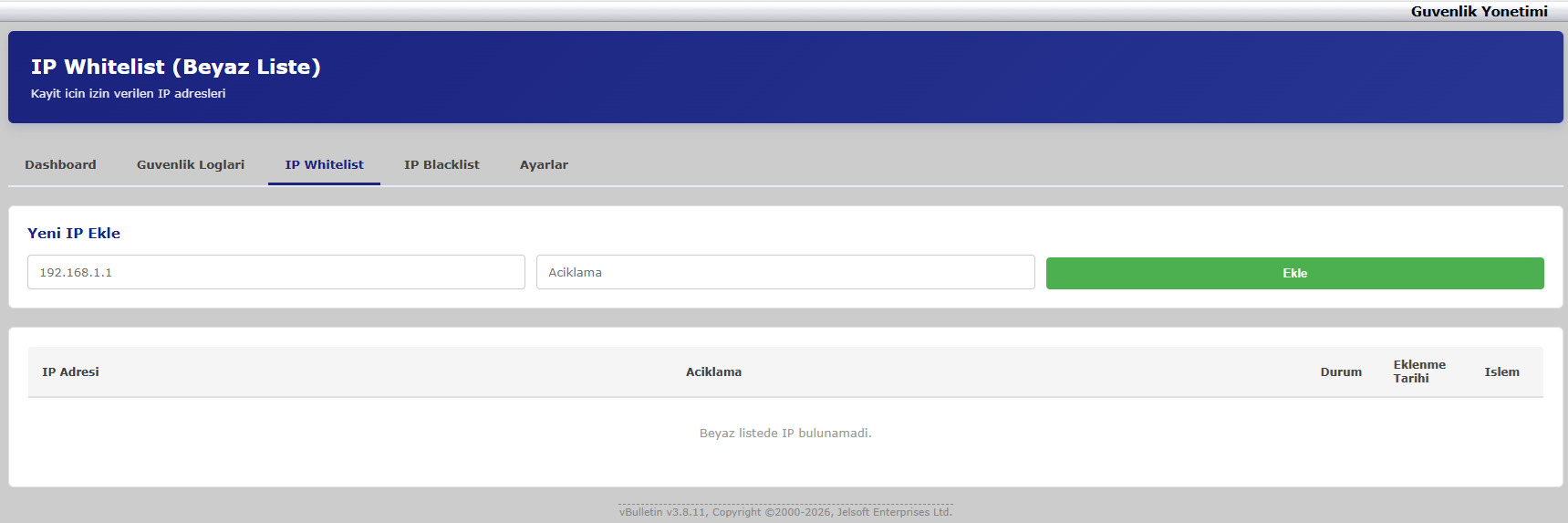 Vbulletin 3.8.x - G�venlik Sistemi ( Yeni )
