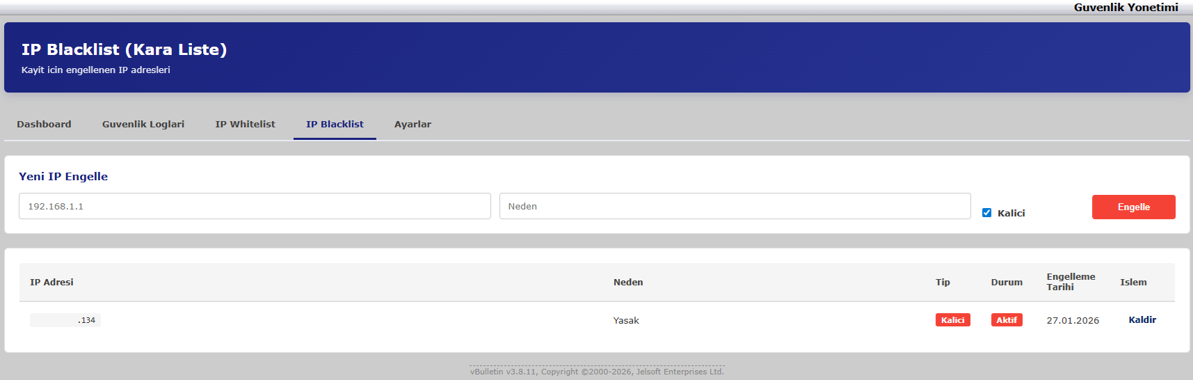 Vbulletin 3.8.x - G�venlik Sistemi ( Yeni )
