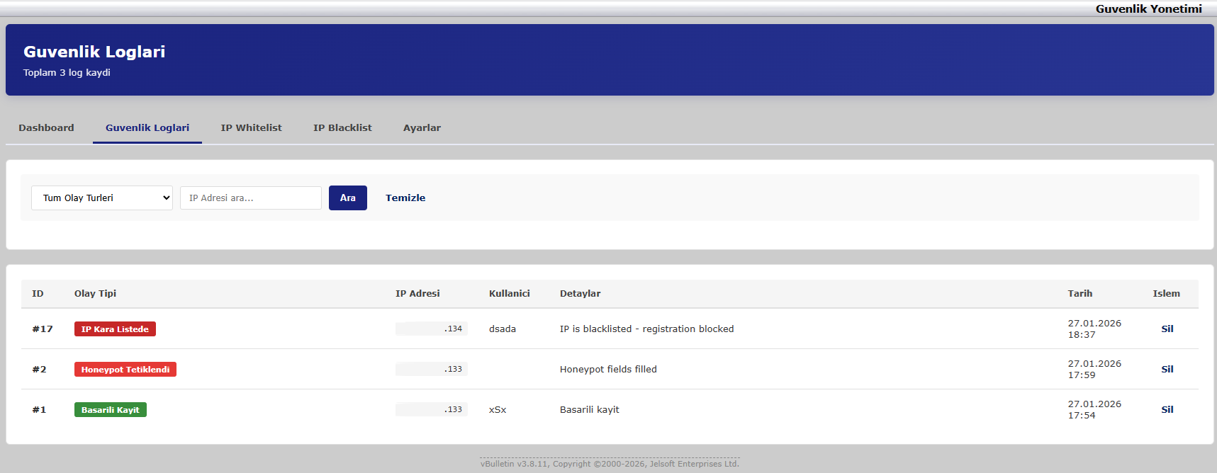 Vbulletin 3.8.x - G�venlik Sistemi ( Yeni )