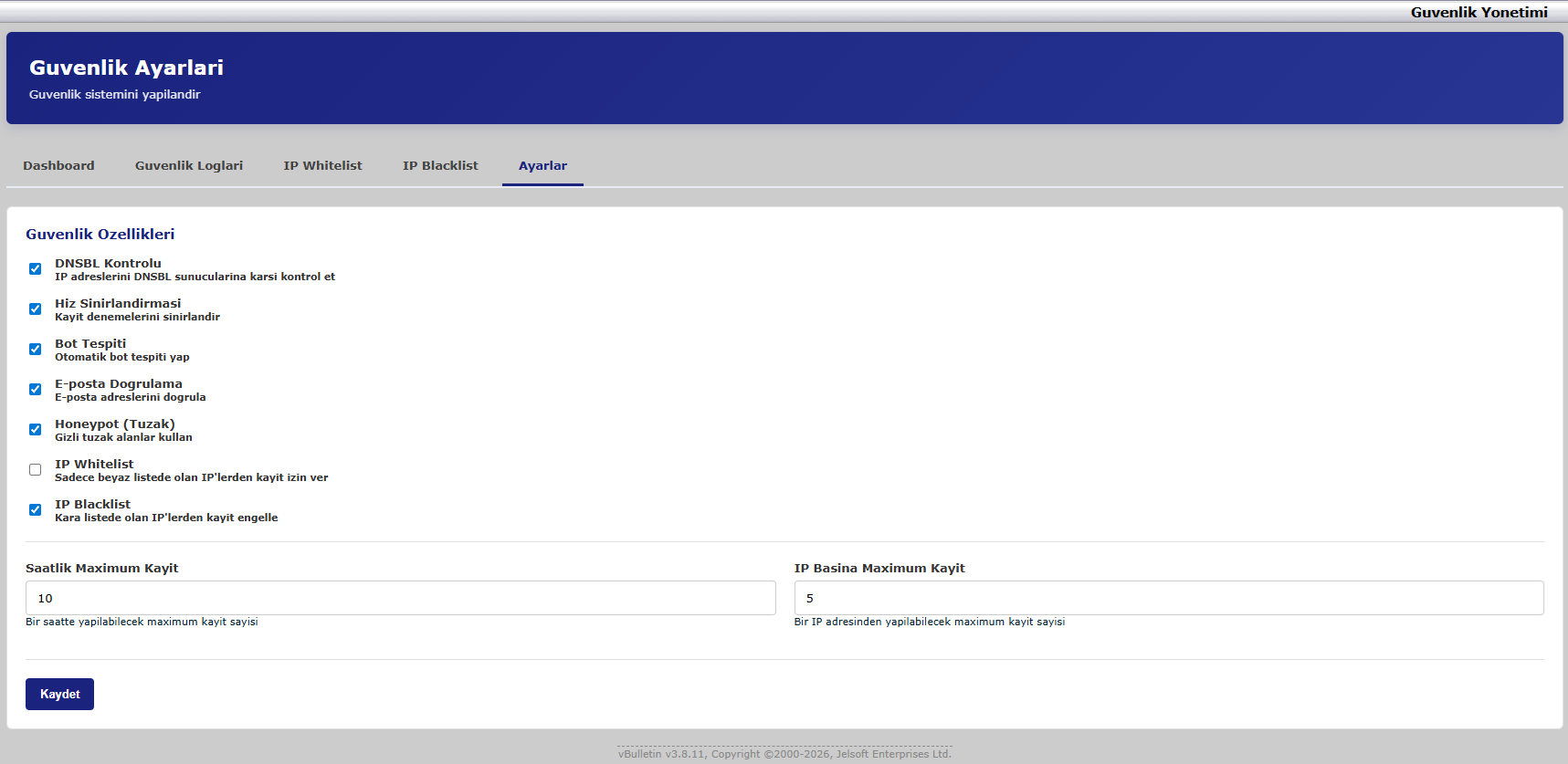 Vbulletin 3.8.x - G�venlik Sistemi ( Yeni )